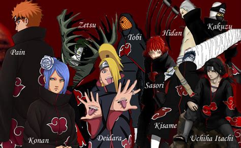  In an original draft of Naruto, the Akatsuki were supposed to be a group of villainous monsters without any human aspects, as shown in the Naruto: Official Data Book. In the final draft, a few members carry abnormal characteristics that can be described as monstrous, such as Kisame, Kakuzu and Zetsu (and to a lesser extent, Deidara and Sasori). 